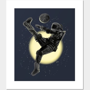 Space Soccer with the Moon Posters and Art